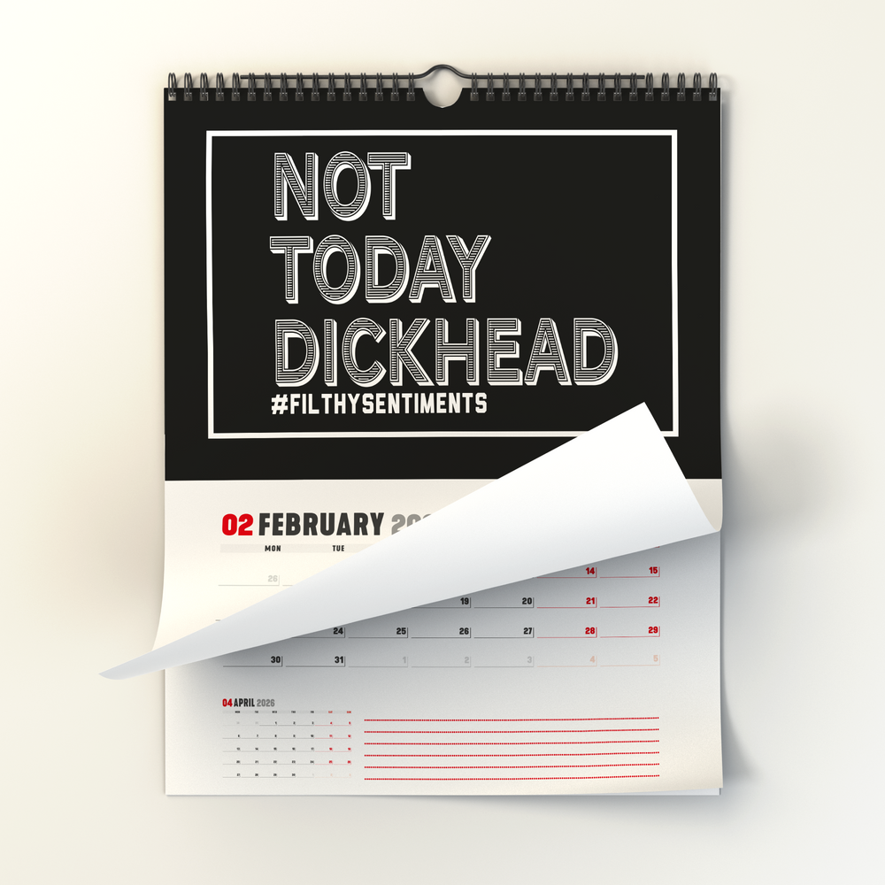 2026 Black Filthy Sentiments Wall Calendar #3 image